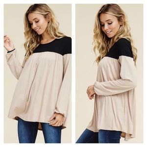 Relaxed Fit Beige Top